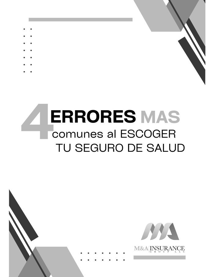 Portada de la guía: 4 errores más comunes al escoger tu seguro de salud